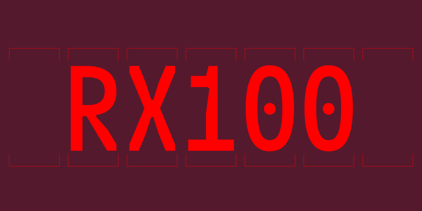 Пример шрифта RX 100 #1
